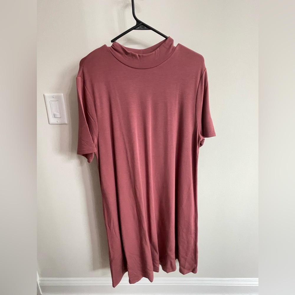 LOFT pink turtleneck dress